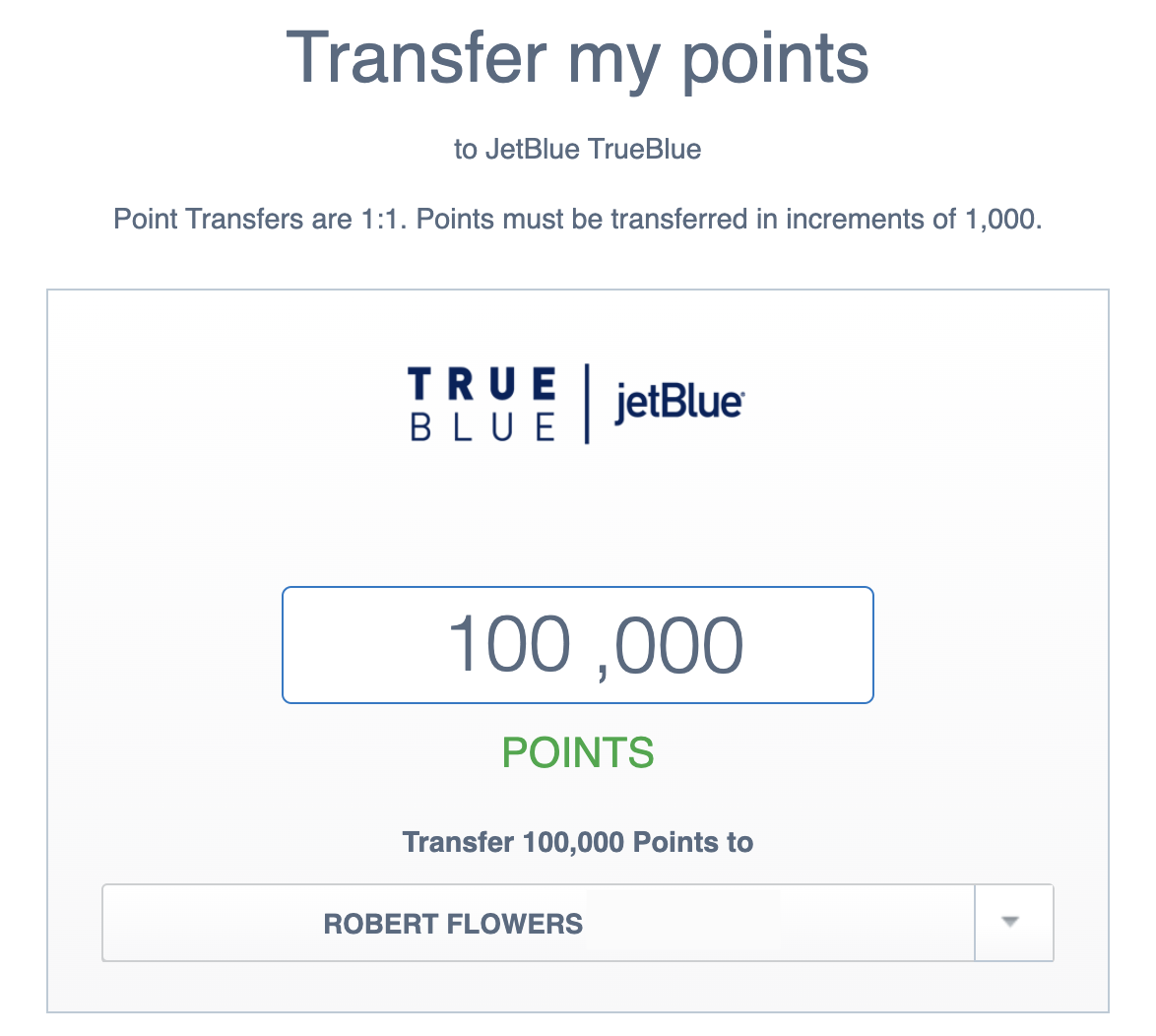 100000 chase points to jetblue